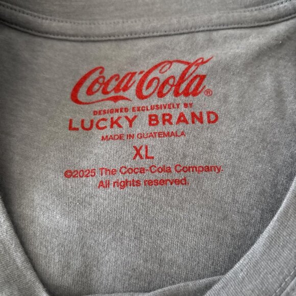 Coca Cola Lucky Brand Grey Cowgirl Graphic Tee - Picture 2 of 5